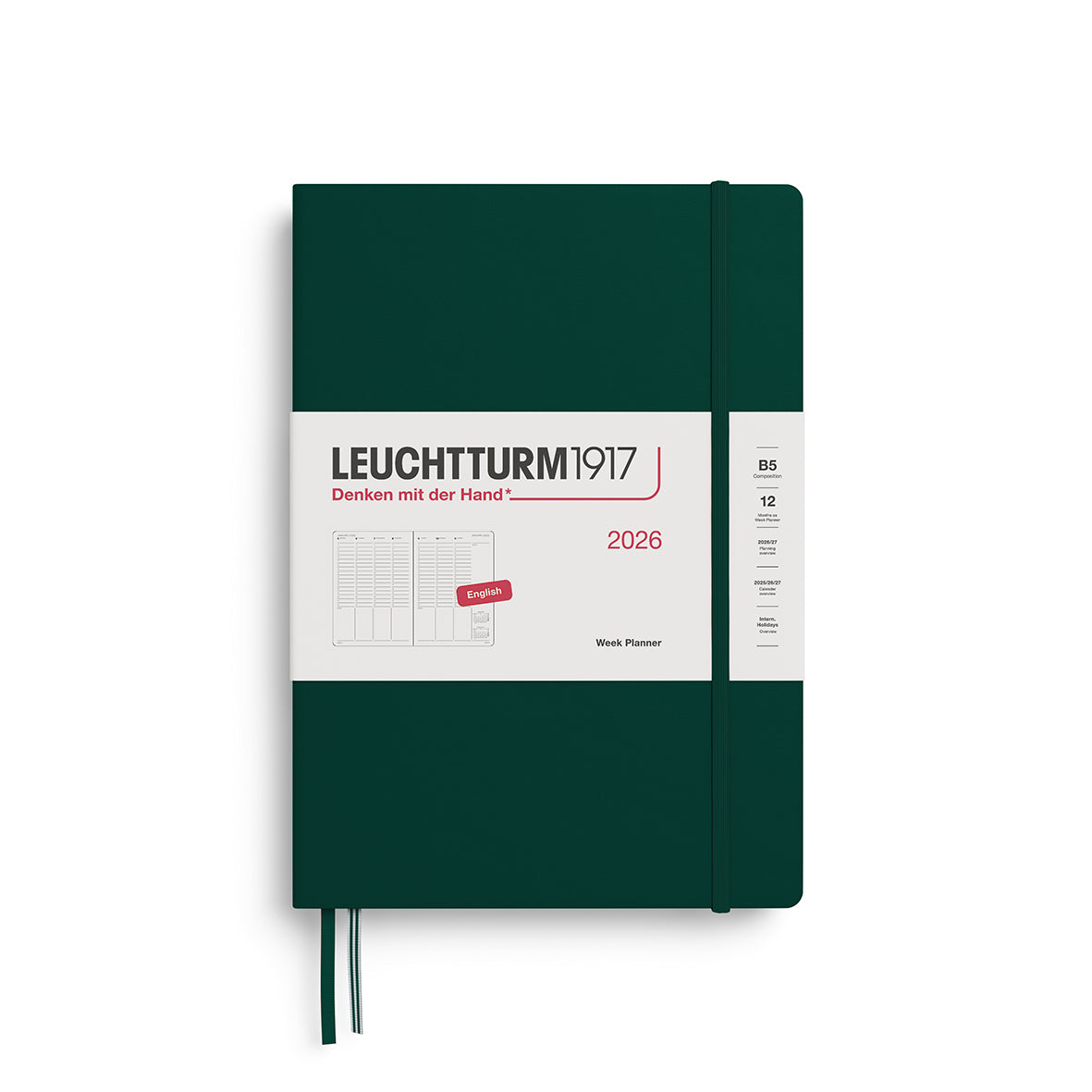 Vertical Week Planner 2026 Hardcover