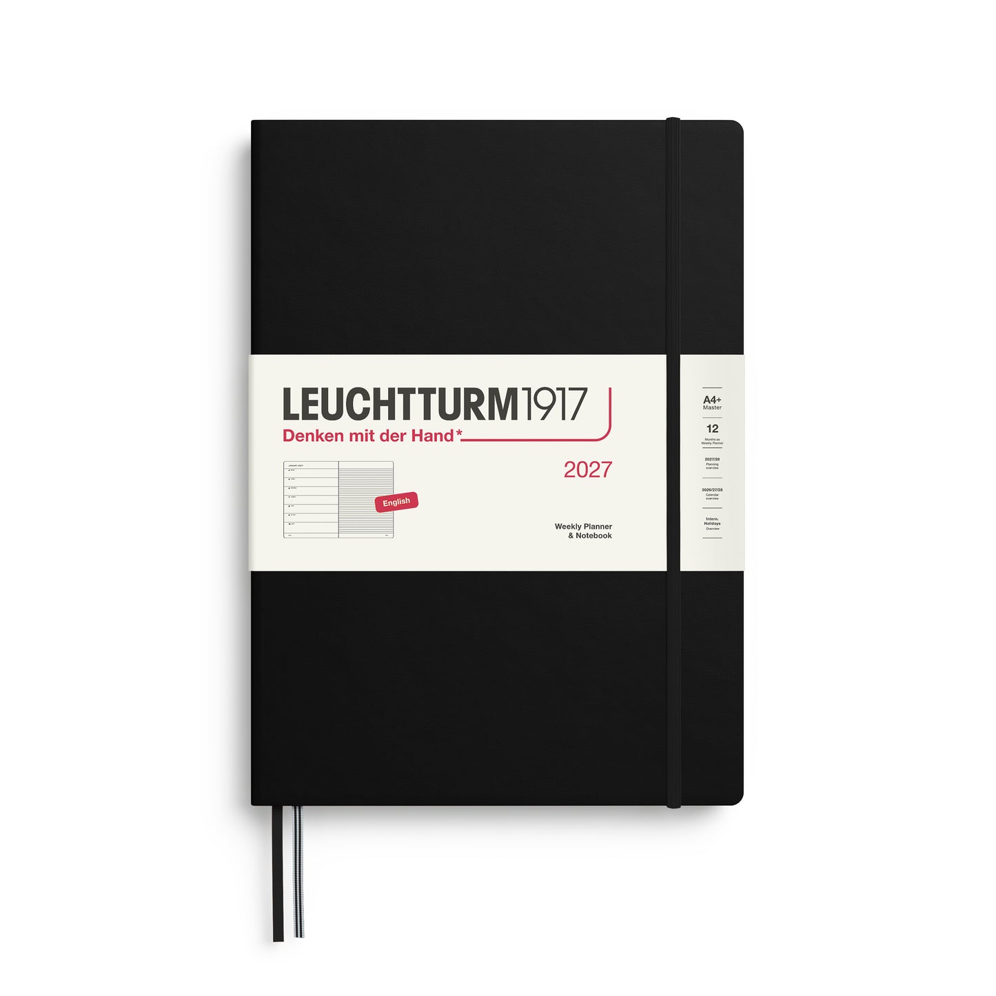 Weekly Planner & Notebook 2027 Hardcover