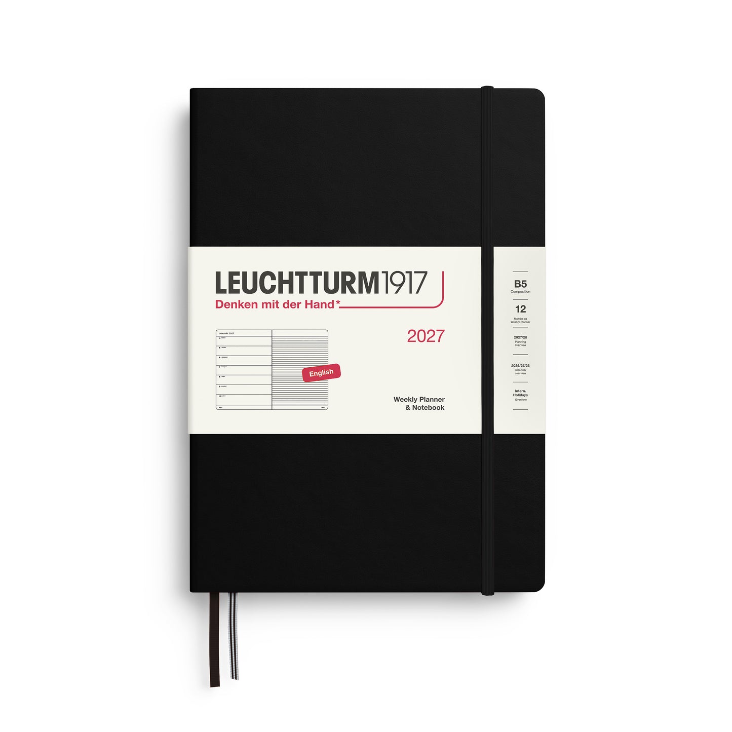 Weekly Planner & Notebook 2027 Hardcover