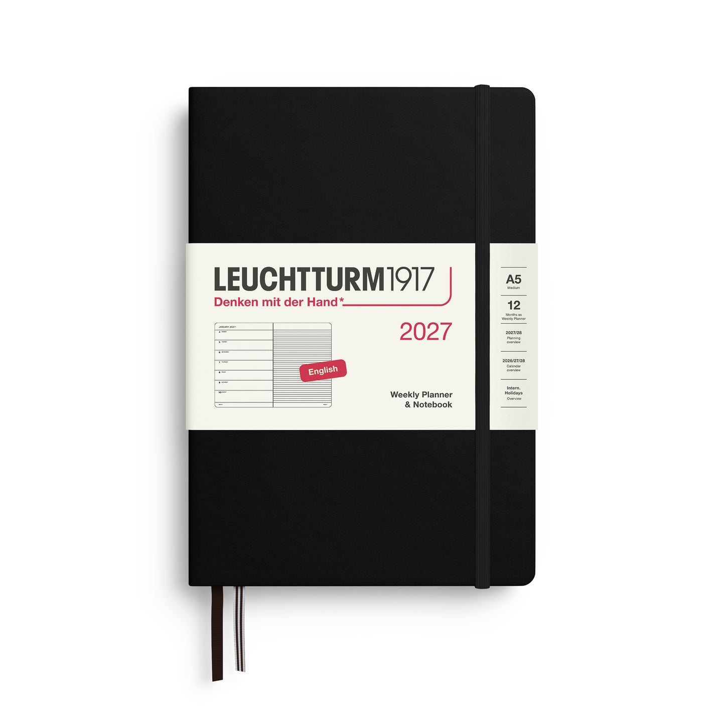 Weekly Planner & Notebook 2027 Hardcover