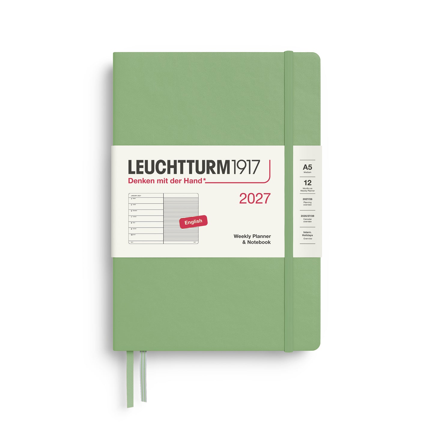 Weekly Planner & Notebook 2027 Hardcover