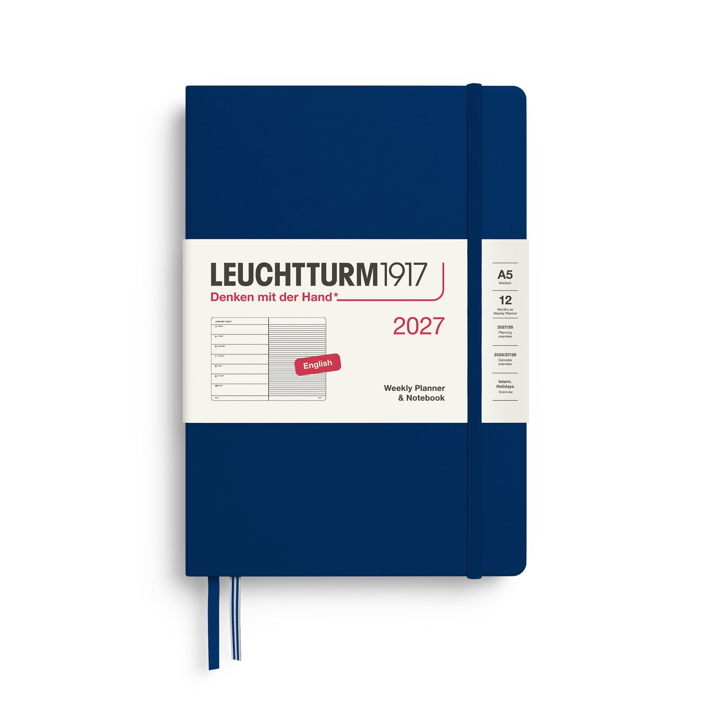 Weekly Planner & Notebook 2027 Hardcover