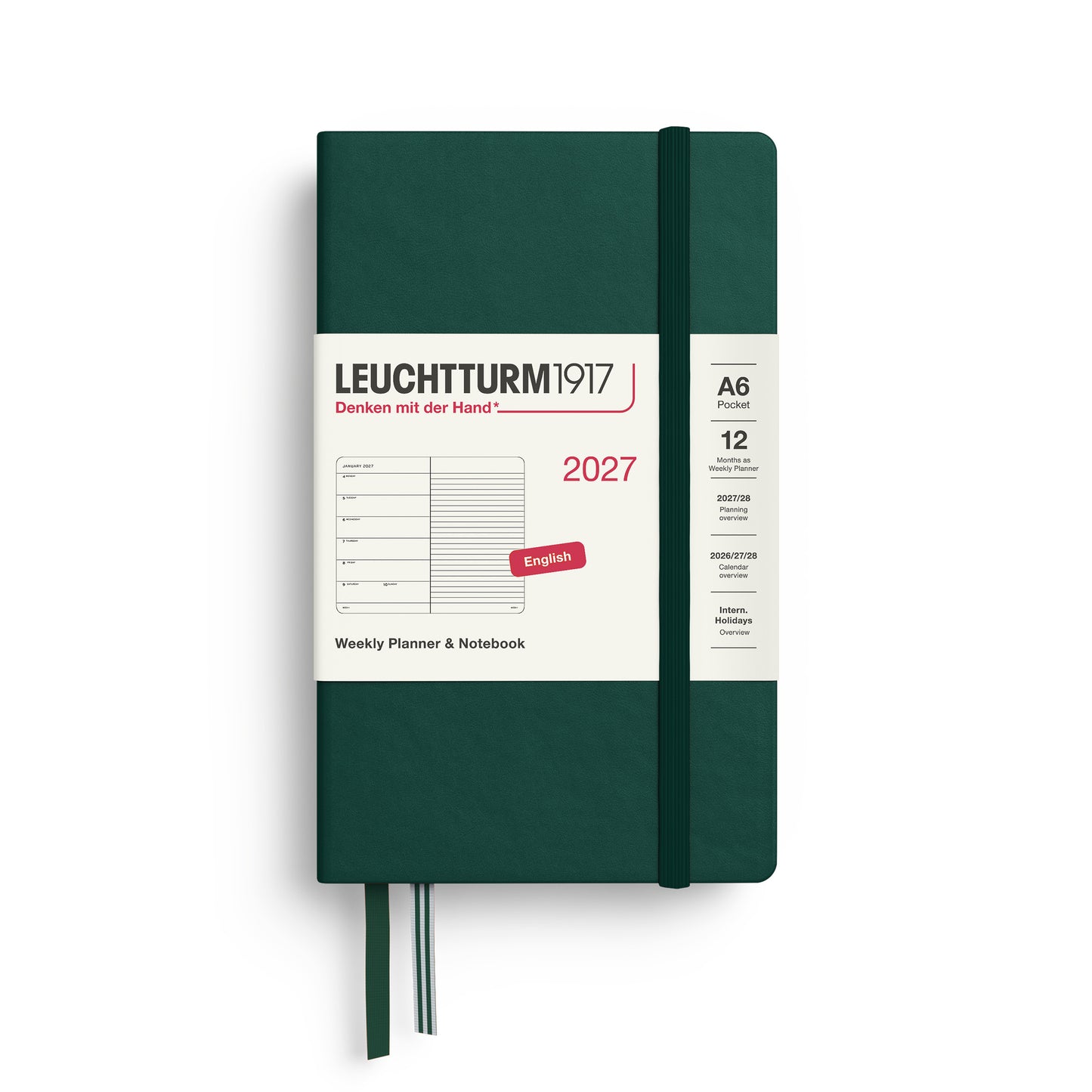 Weekly Planner & Notebook 2027 Hardcover