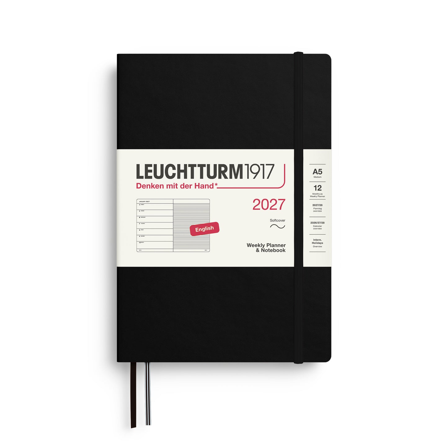 Weekly Planner & Notebook 2027 Softcover
