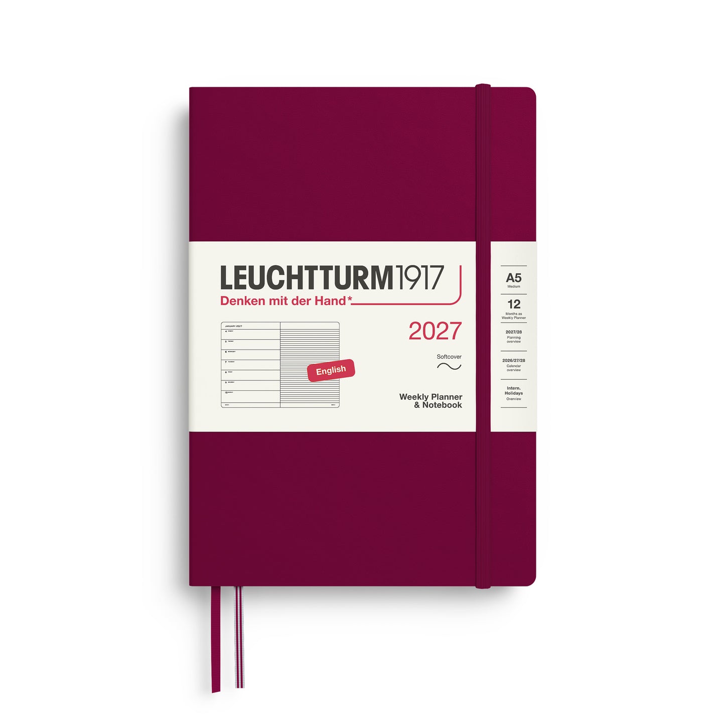 Weekly Planner & Notebook 2027 Softcover