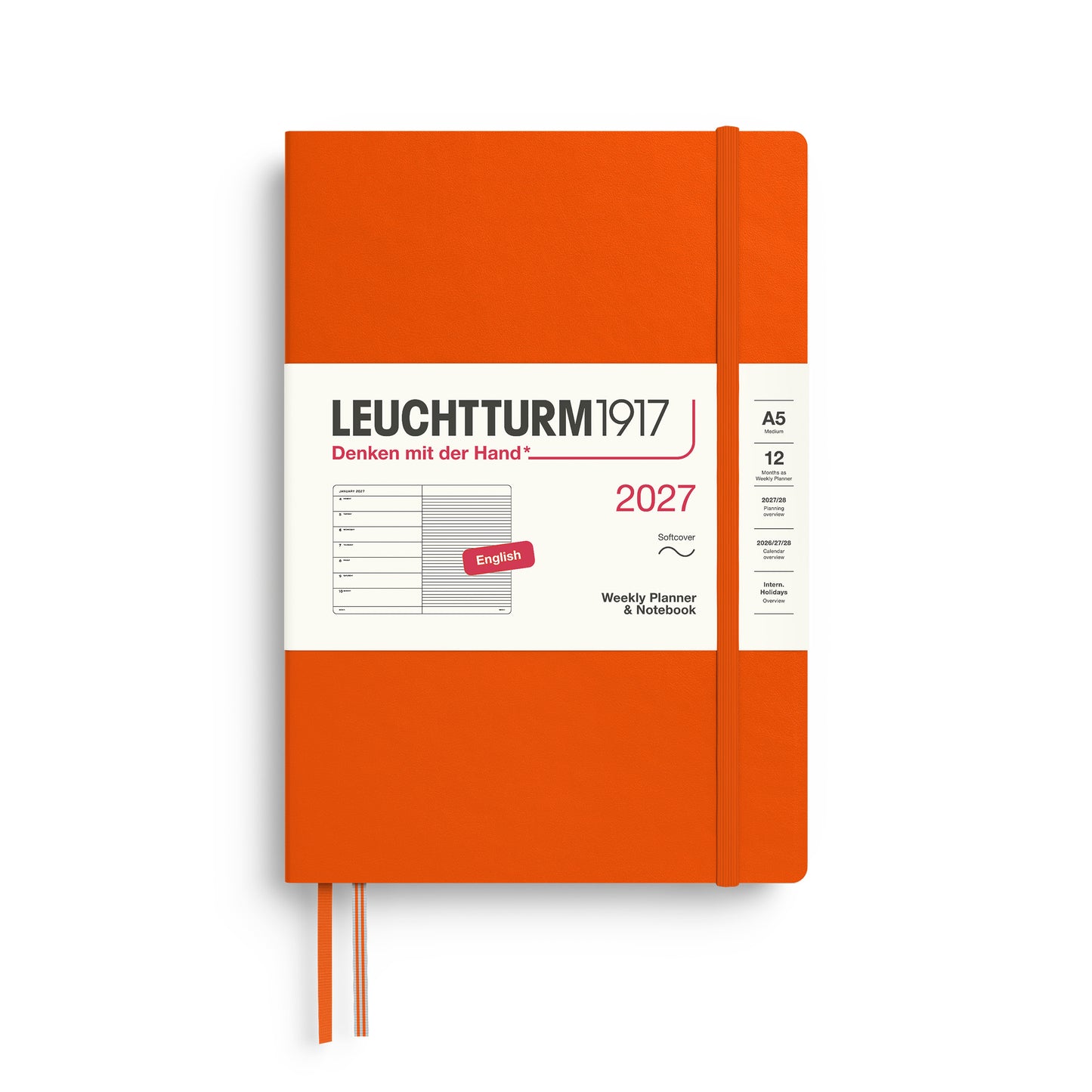 Weekly Planner & Notebook 2027 Softcover