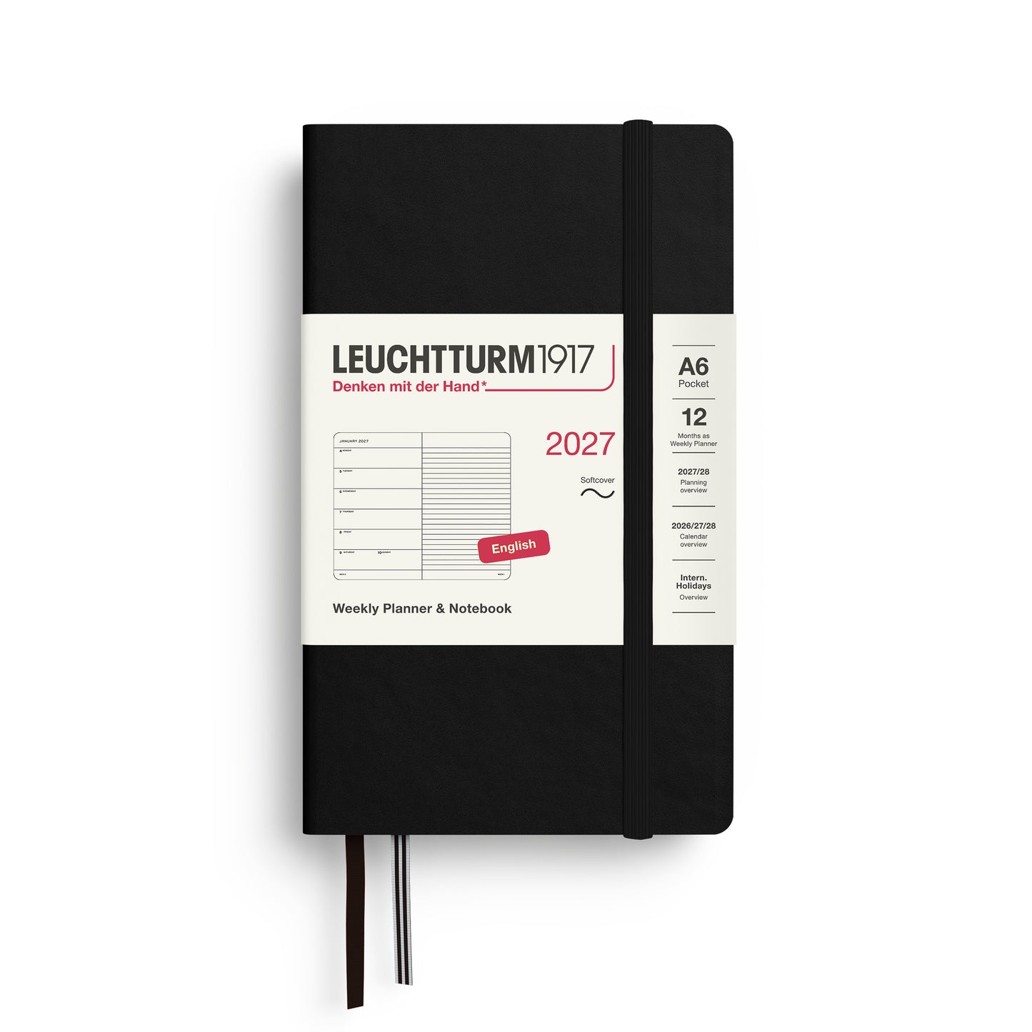 Weekly Planner & Notebook 2027 Softcover