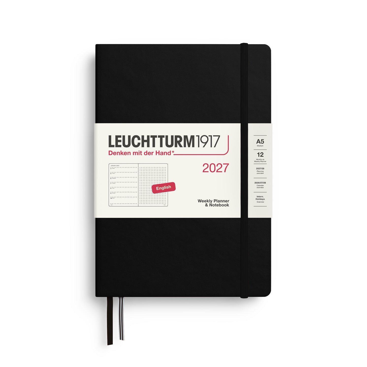 Weekly Planner & Dotted Notebook 2027 A5 Hardcover