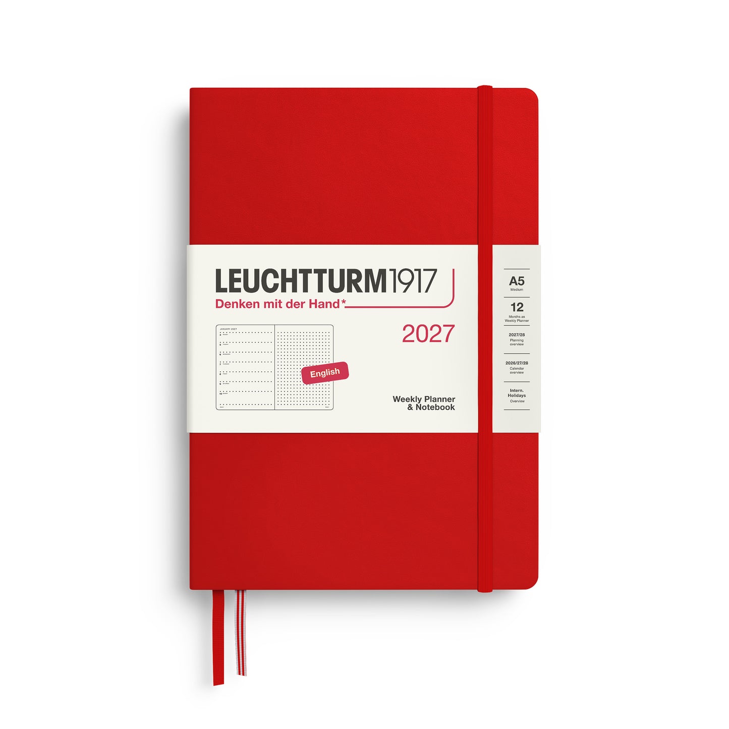 Weekly Planner & Dotted Notebook 2027 A5 Hardcover