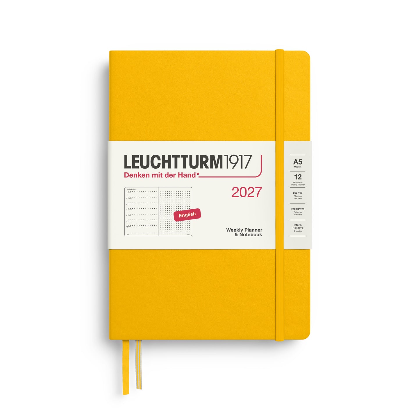 Weekly Planner & Dotted Notebook 2027 A5 Hardcover