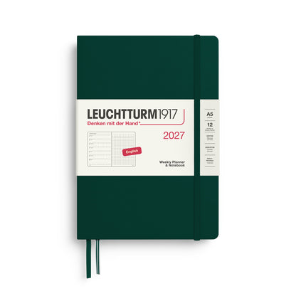 Weekly Planner & Dotted Notebook 2027 A5 Hardcover