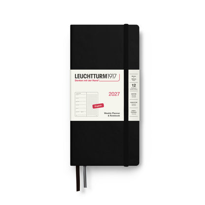Weekly Planner & Dotted Notebook 2027 Long Wallet Hardcover