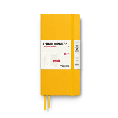 Weekly Planner & Dotted Notebook 2027 Long Wallet Hardcover