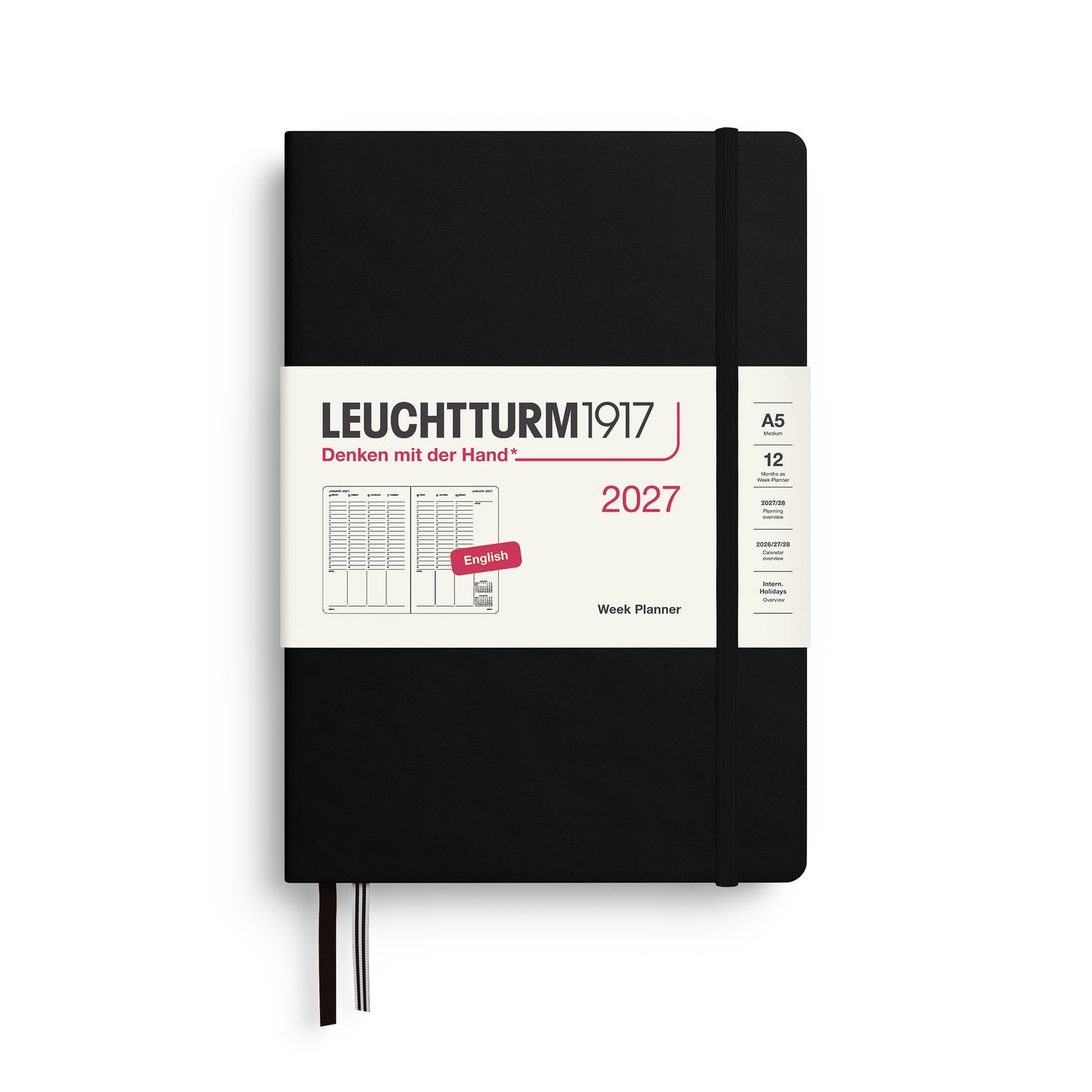 Vertical Week Planner 2027 Hardcover