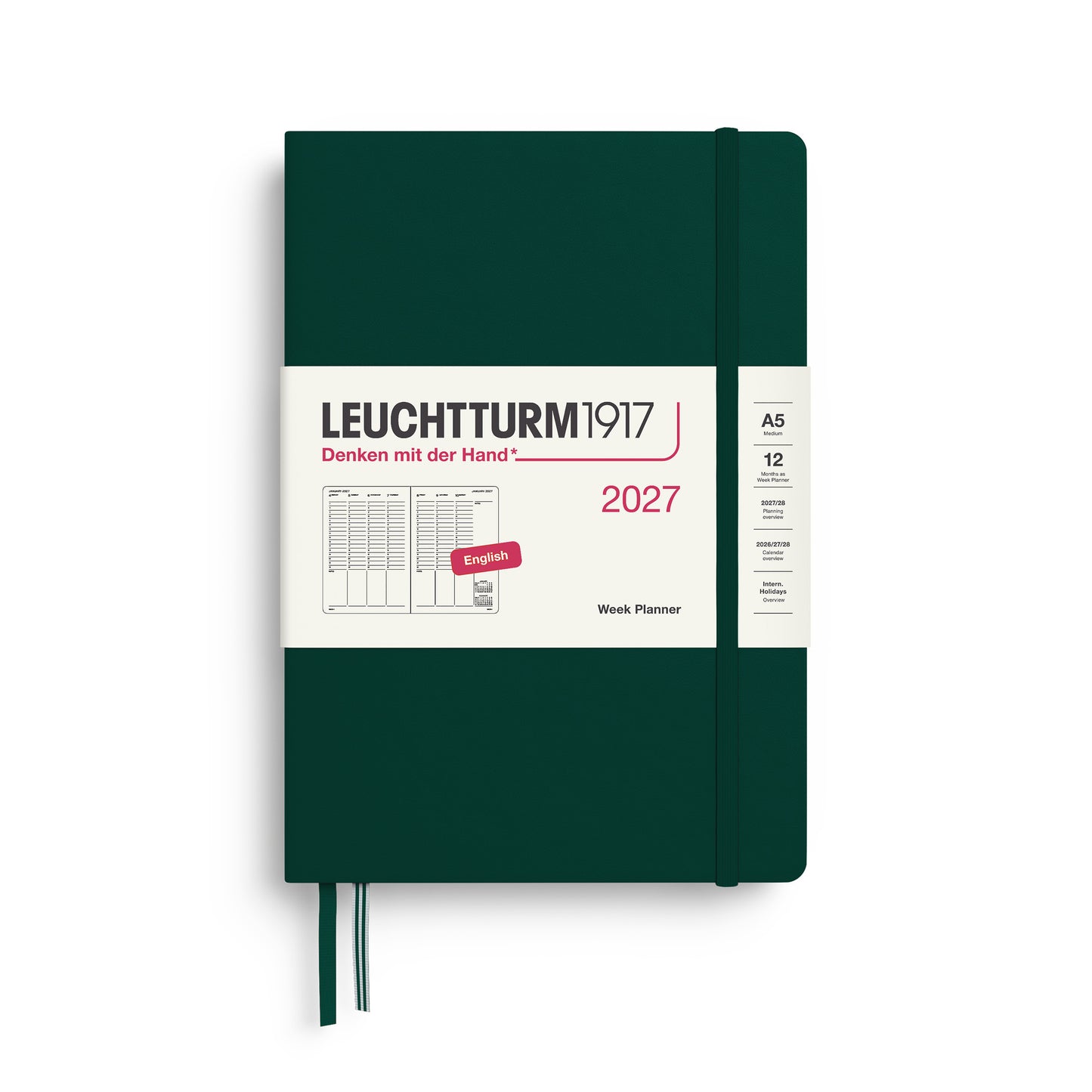Vertical Week Planner 2027 Hardcover