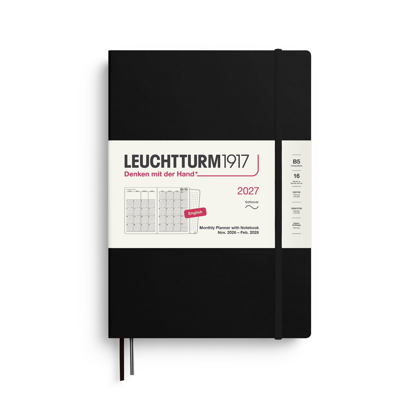 Monthly Planner & Notebook 2027 Softcover