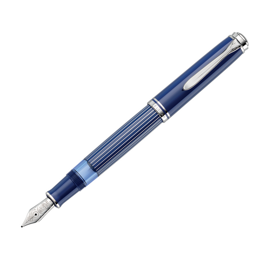 Souverän M815 Metal Striped Blue Special Edition Fountain Pen