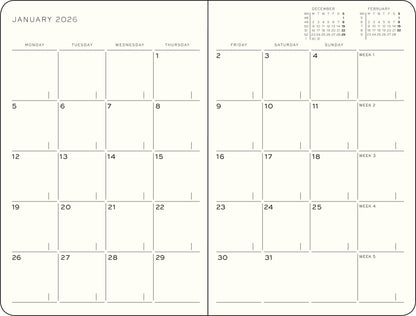 Monthly Planner and Notebook 2026 Softcover