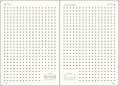 Daily Planner Dotted 2026 Hardcover