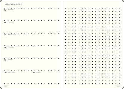Weekly Planner & Dotted Notebook 2026 Hardcover