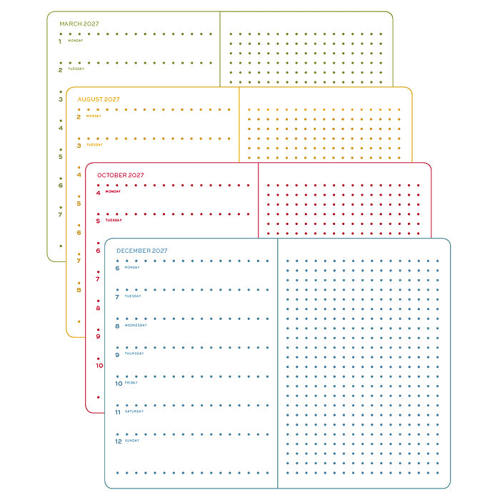Colourful Seasons Weekly Planner & Notebook 2027 Hardcover