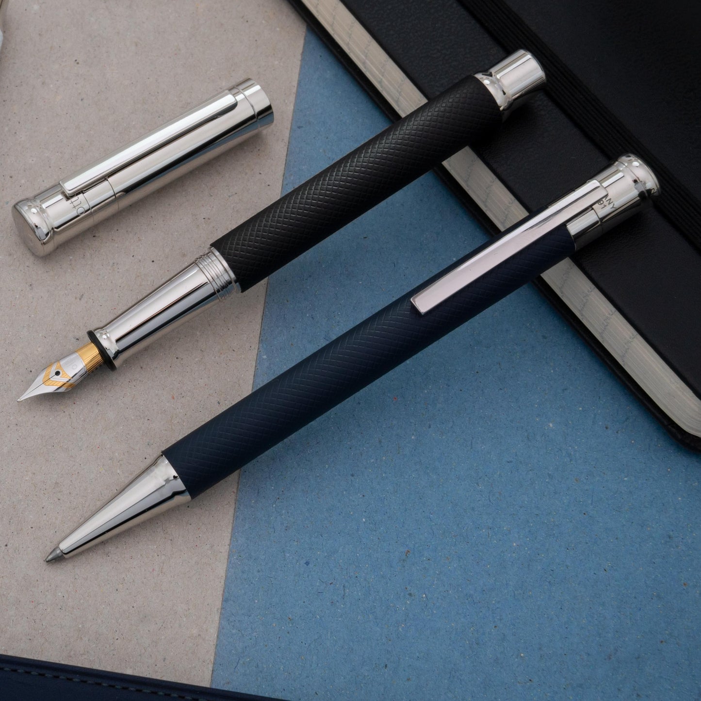 design04 Rollerball Pen Checkered Guilloche